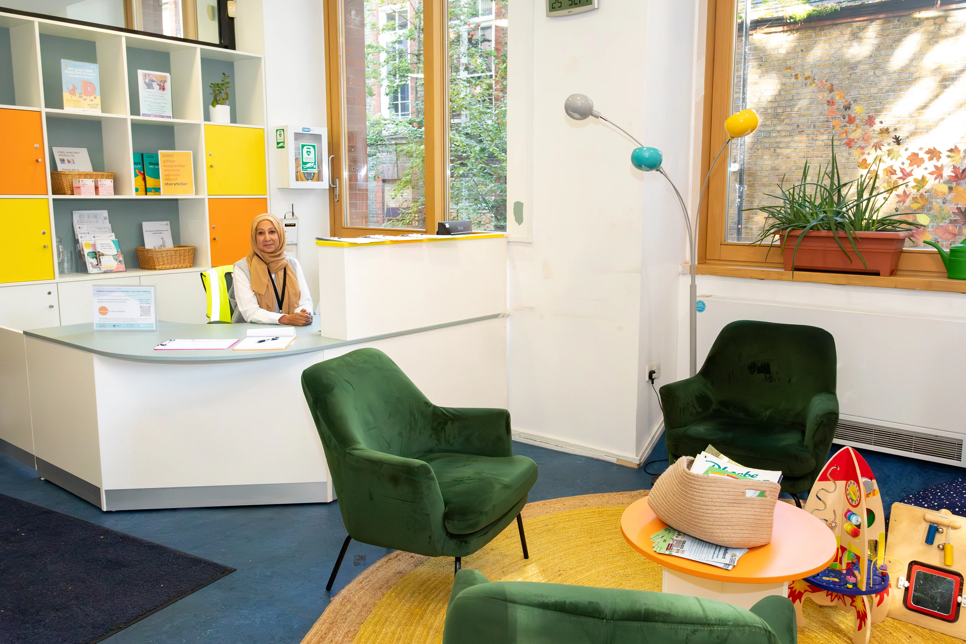 An image of reception area at 1a Family Hub
